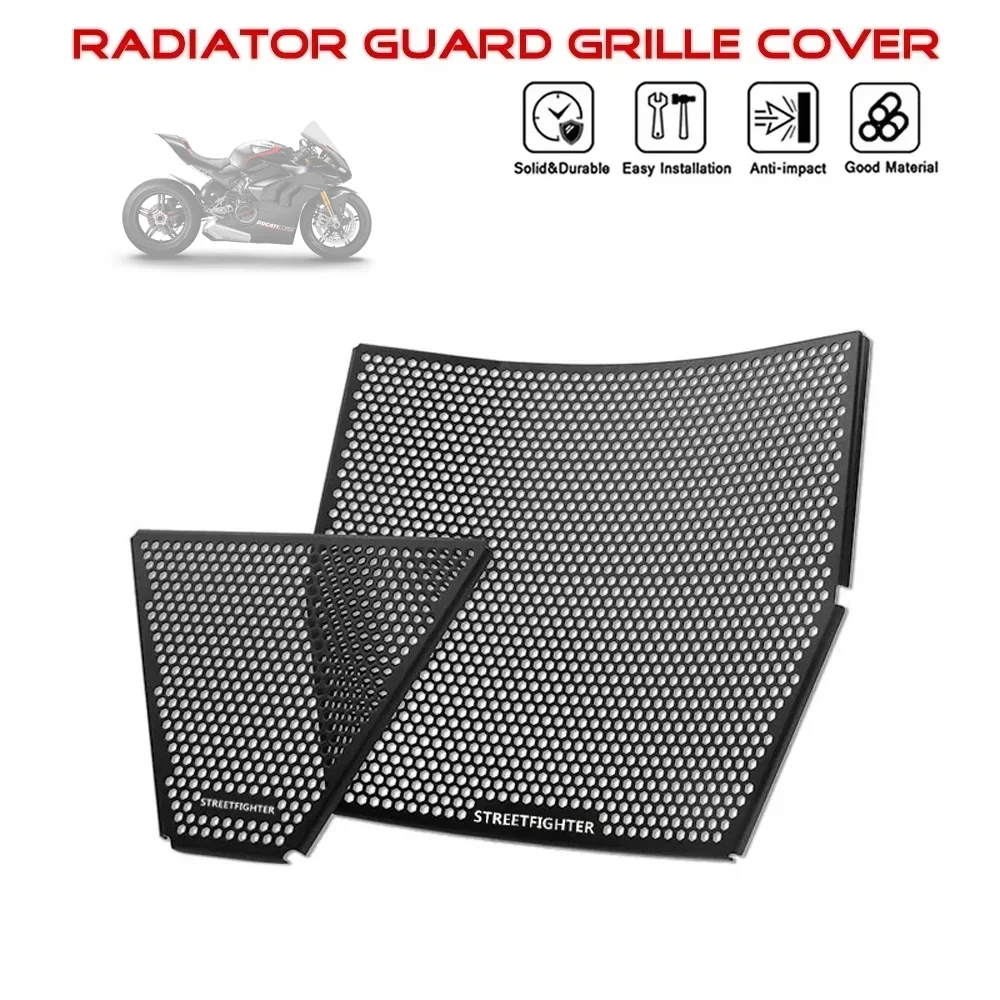 

For DUCATI Panigale V4 V4S 2018-2023 Streetfighter V4 Motorcycle Aluminum Radiator Guard Grille Cover Protector Protective Grill