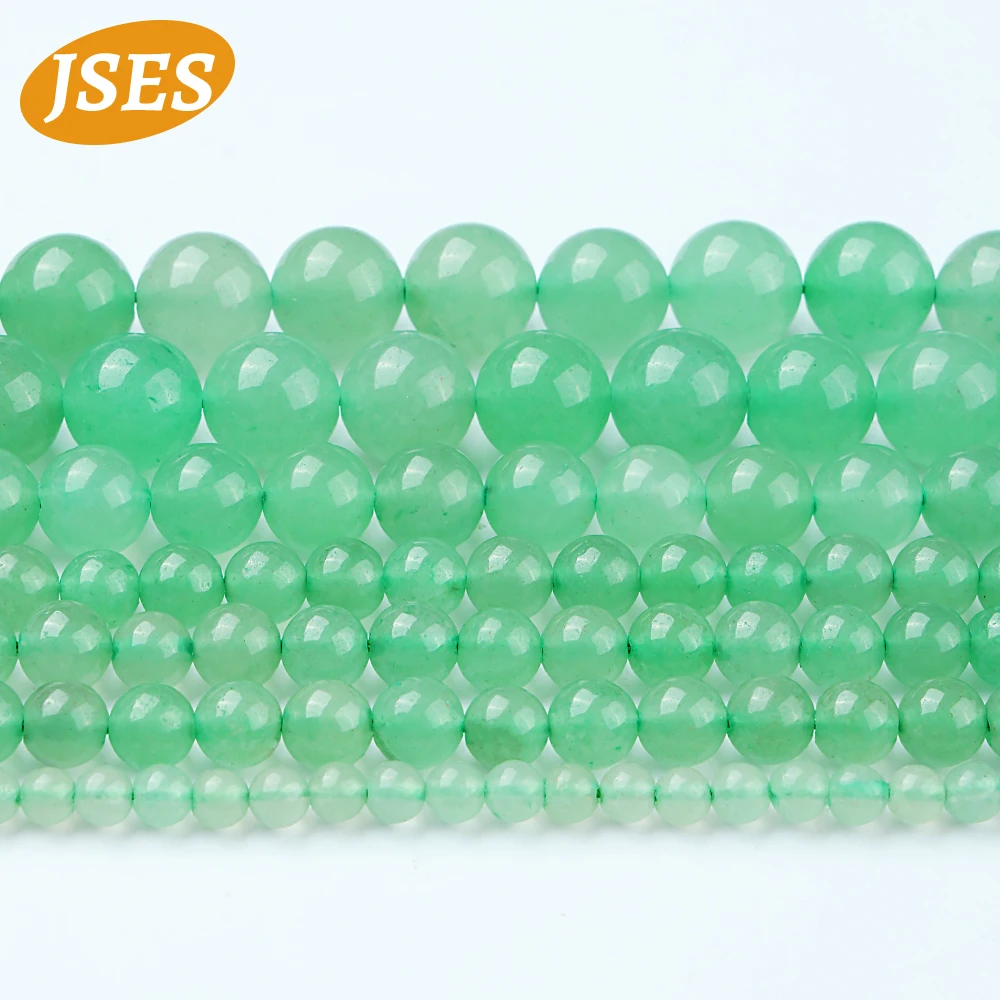 A++ Natural Green Aventurine Loose Spacer Beads Jewelry Making DIY Bracelets Necklace Earrings Accessories Charms 4 6 8 10 12mm