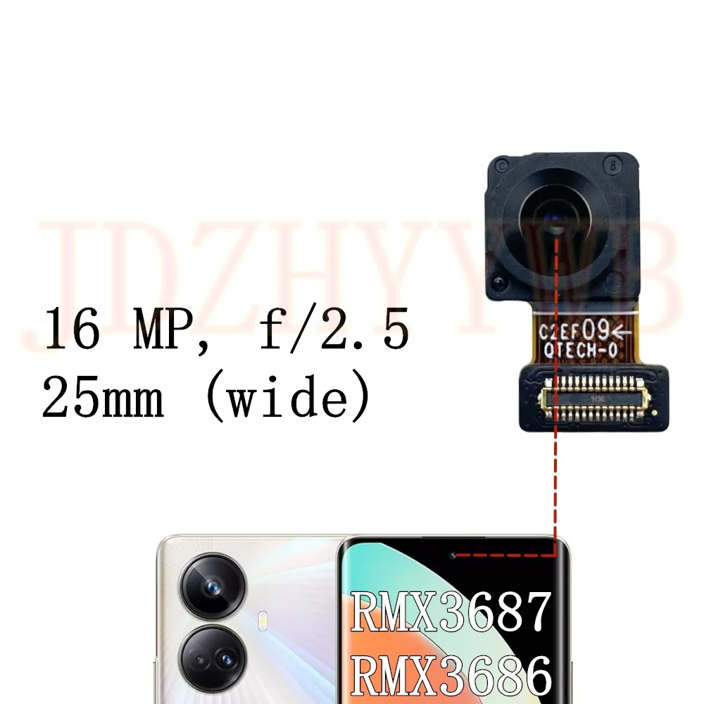 

Front And Rear Camera Module For Realme 10 Pro+ 10Pro+ RMX3687 RMX3686 Frontal Selfie Wide Main Back Facing Camera Flex Cable