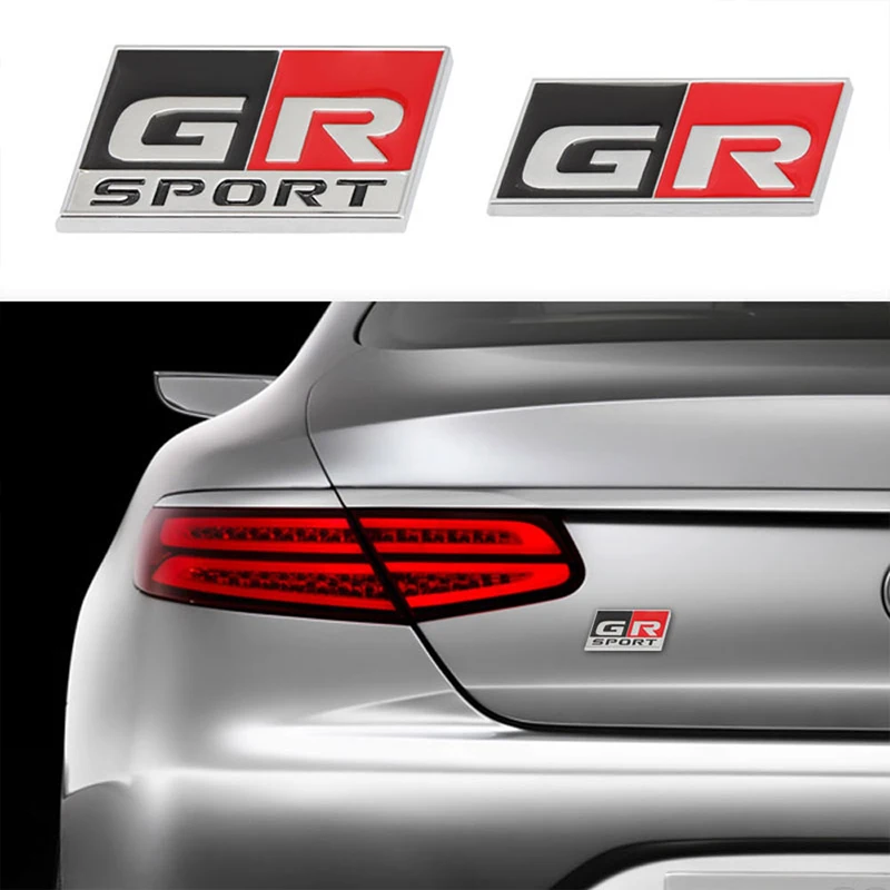 ثلاثية الأبعاد سيارة معدنية ملصق GR الرياضة شعار شارة الشارات لتويوتا HV يارس RZ RC RS C-HR كورولا بريوس هرير كامري تاكوما rav4