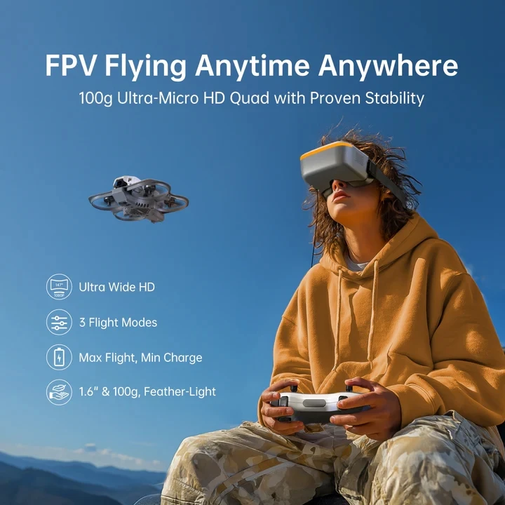 

CADDX Protos FPV Drone RTF Kit 2.4G ELRS Receiver 5.8G 1080P FPV Goggles HD Ascent Remote Control For Quadcopter