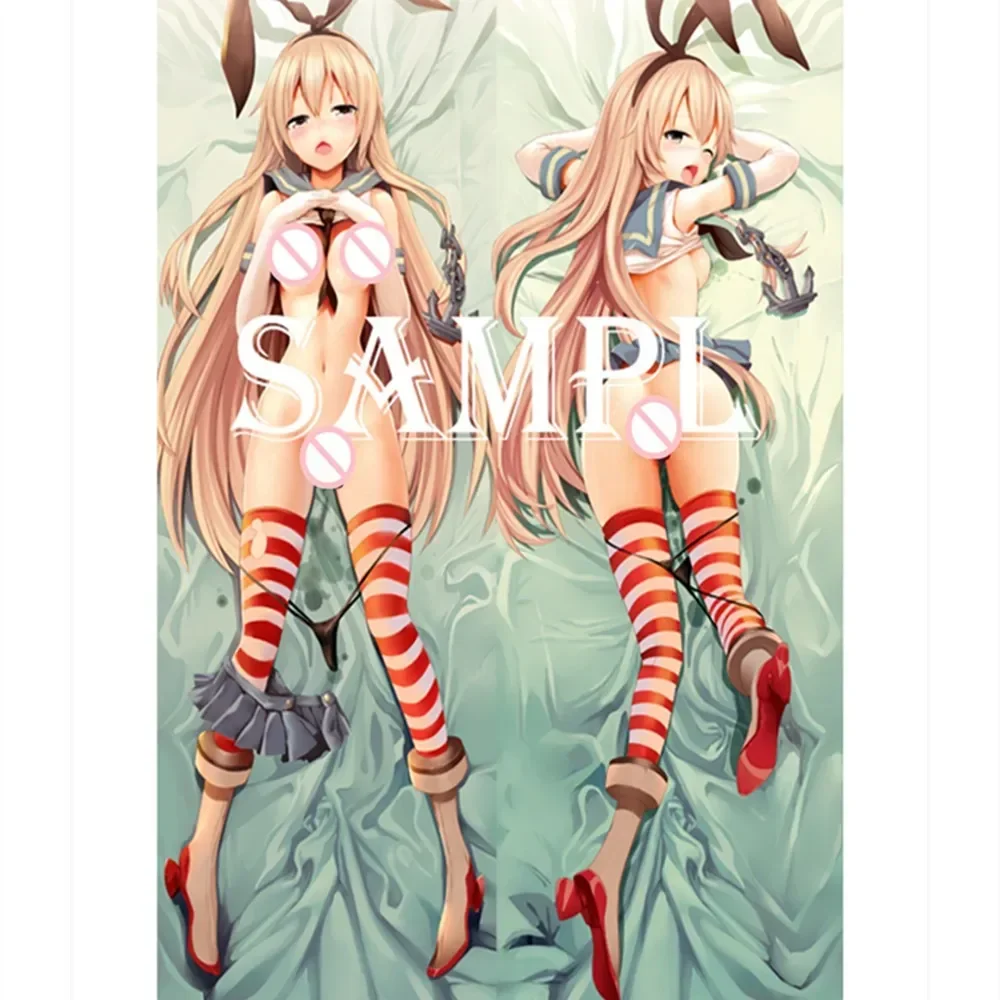 Anime Kantai Collection Sexy Battleship Girl Shimakaze Throw Pillow Cover Kantai Korekushon Kancolle Dakimakura Body Pillowcase