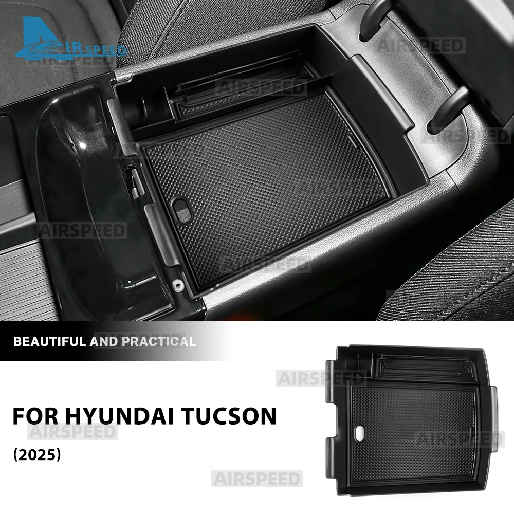 

ABS автомобильный подлокотник ящик для хранения для Hyundai Tucson NX4 2025 2026-UP лоток для центральной консоли органайзер аксессуары для интерьера уборка