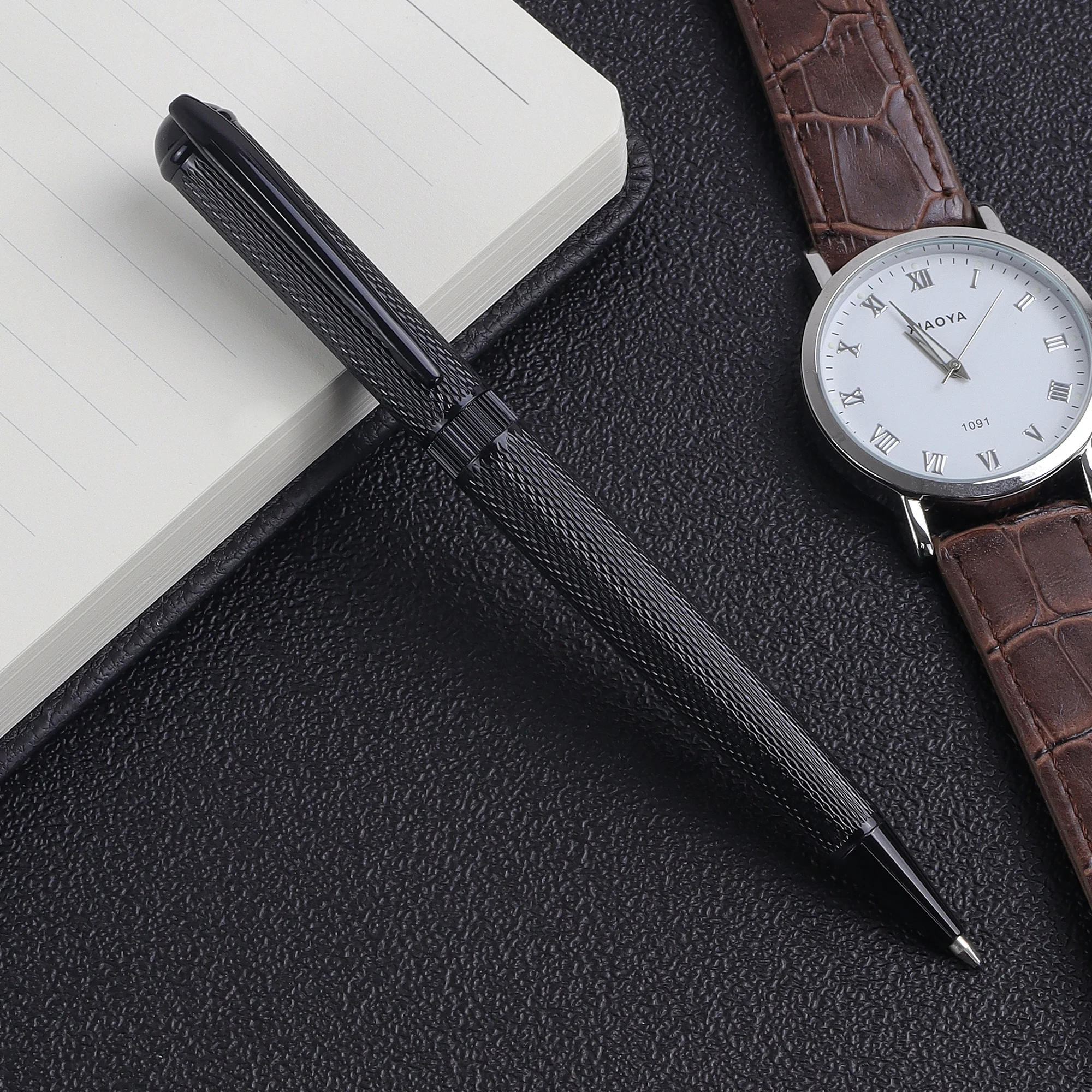 

1 Of Luxury Fashion Ballpoint Pen Set - Stylish Design, Black Ink, Strong Design Aesthetic, Perfect for Gifting in Gift Box"