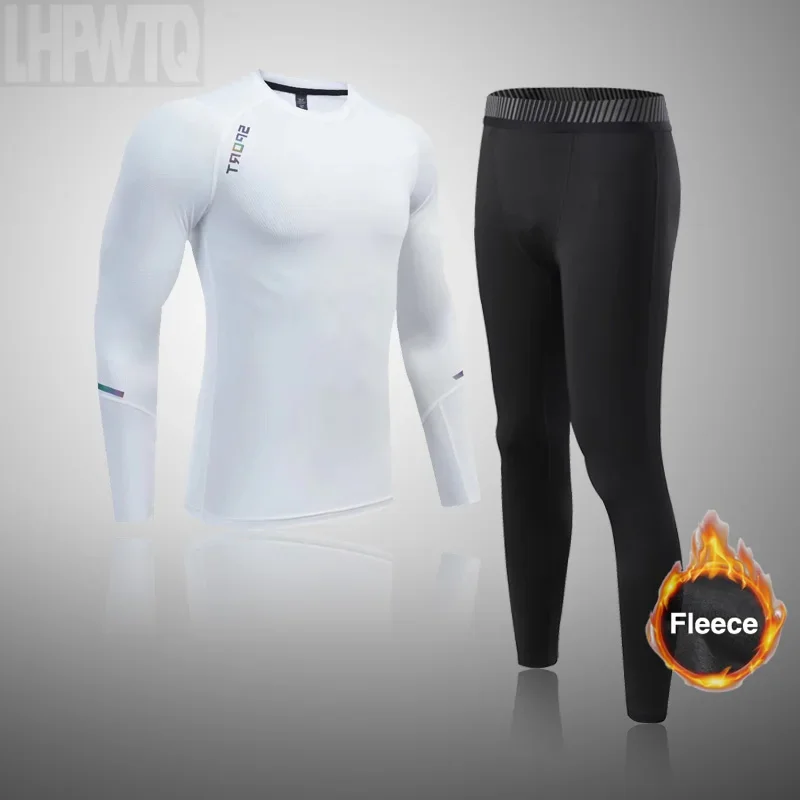 Winter Men Ski Thermal Underwear Set First Layer Long Johns Ski Motorcycle Thermal Sport Compression Quick Drying Warm Suit