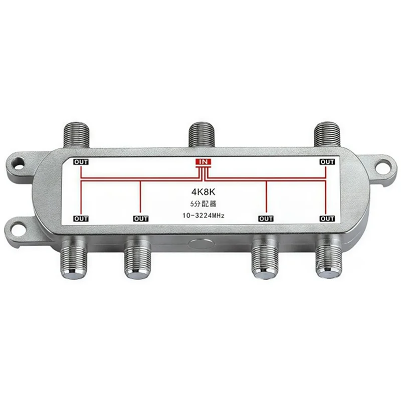 

B63B-для кабельного микшера спутникового телевидения 4K 8K 6-полосный разветвитель 10-3224 МГц делитель мощности для спутниковых/кабельных систем