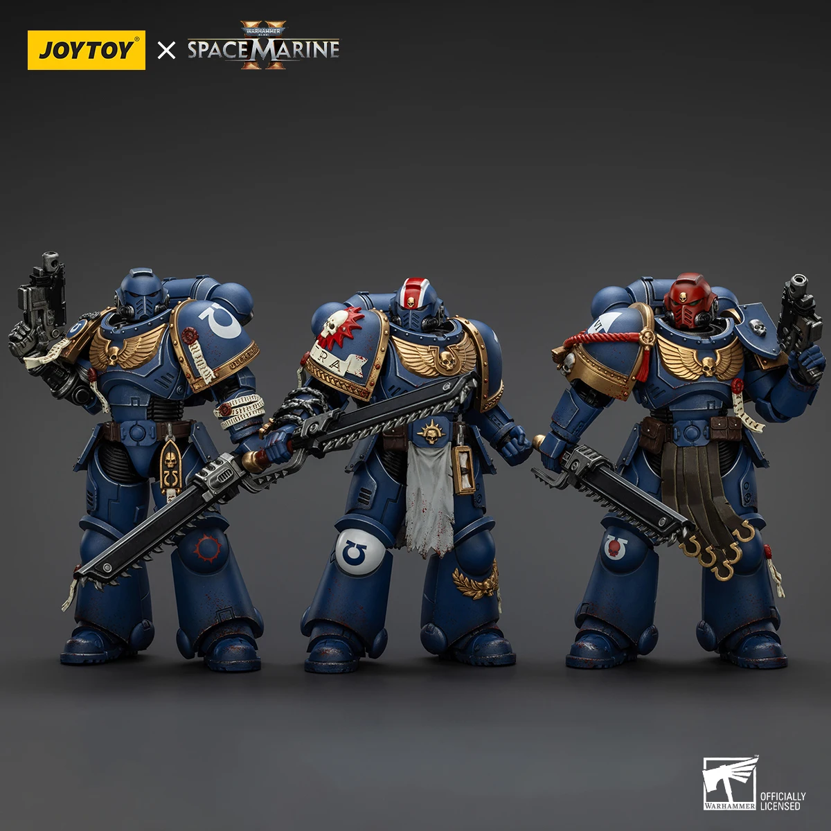 JOYTOY Warhammer 40K figurka Uitramarines porucznik Titus rysunek Gadriel brat Chairon wspólne ruchome figurka zabawkowy model