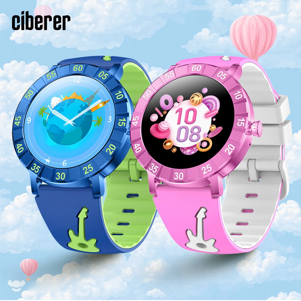 

New Ciberer DS08 Kids Smart Watch Voice Calling Unique Round HD Screen Display Boys & Girl Gift for Children Child Smartwatch