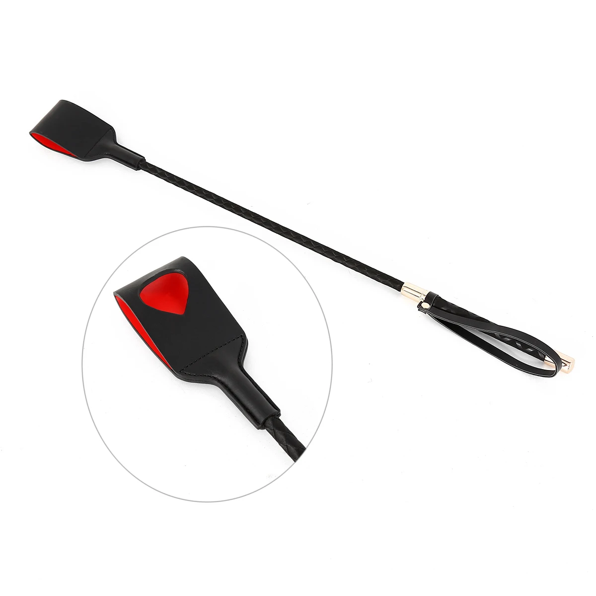 

61CM Black PU Leather Spanking Paddle Long Whip Flirting Slave BDSM Bondage Flogger Sex Toys For Woman Men Gay G Spot Sex Shop