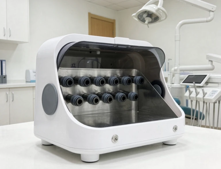 Dental Handpiece Automatic Lubrication Machine 12-Slot Capacity, High Efficiency Maintenance Care Device for Clinics, Hospitals