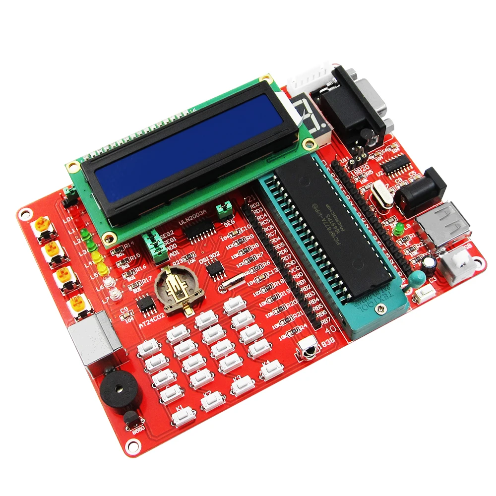 1set PIC Microcontroller Experiment Board 16F877A with Video Tutorials Learning Development Board for Electronics Projects