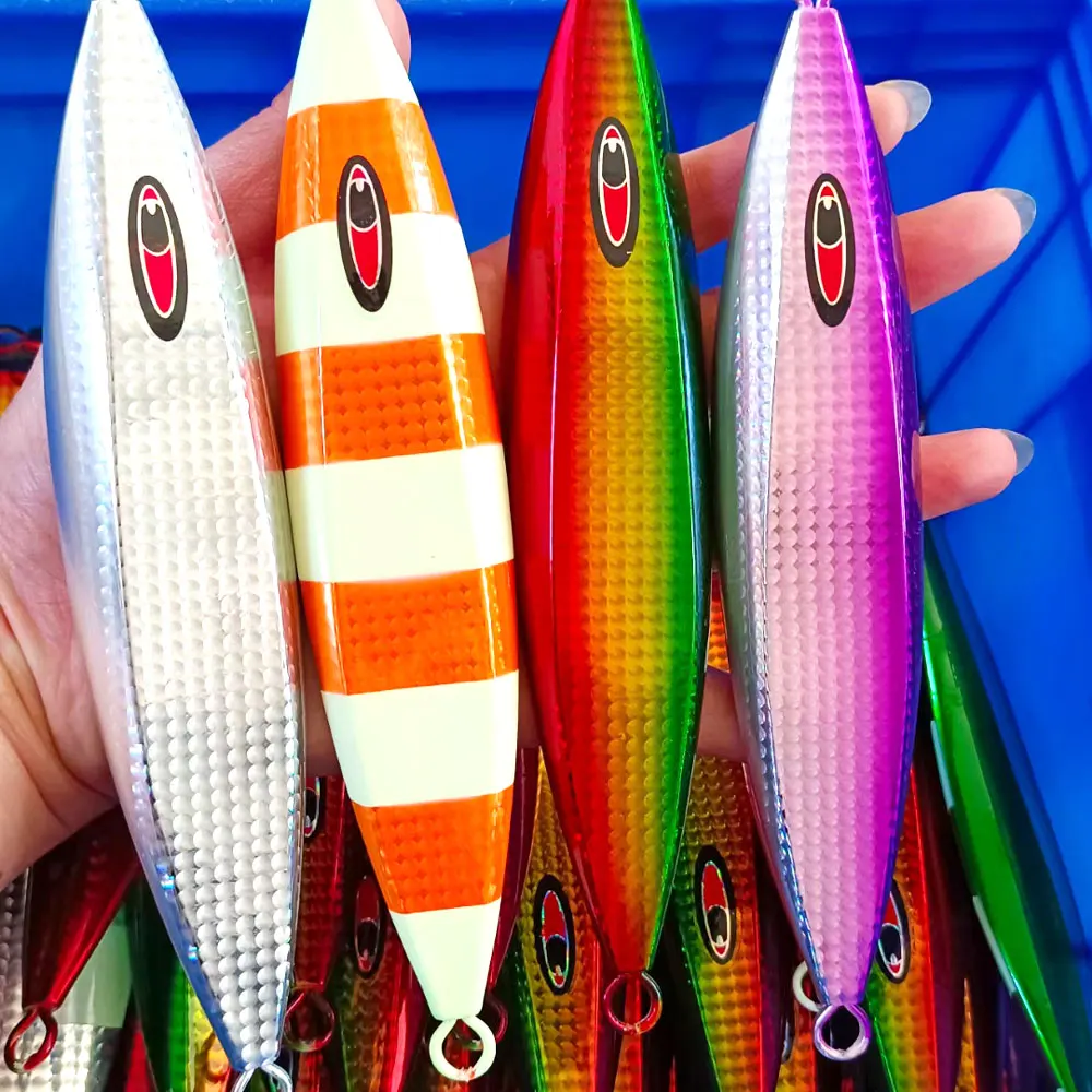 Jig pesado lento luminoso de metal para jigging y hundimiento - imagen 3