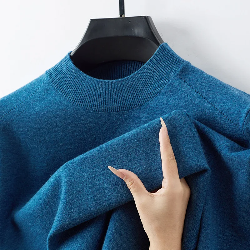 2026 New Arrival Autumn Winter Wool Sweater Men's Long Sleeve Half Sweater Men's