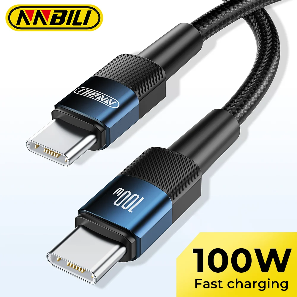 

NNBILI Type C to USB C Cable 100W PD Fast Charging For iPhone 15 16 17 Pro Max Type C to Type C Cable for Macbook Samsung Xiaomi