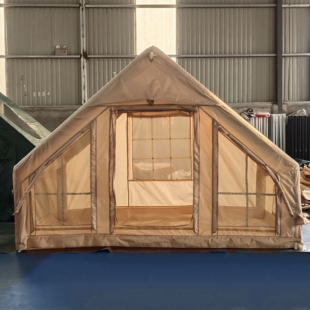 Factory Price Custom Colors Inflatable Winter Camping Tent 4 Season Insulated Windproof Portable Oxford Waterproof-Bulk Stock
