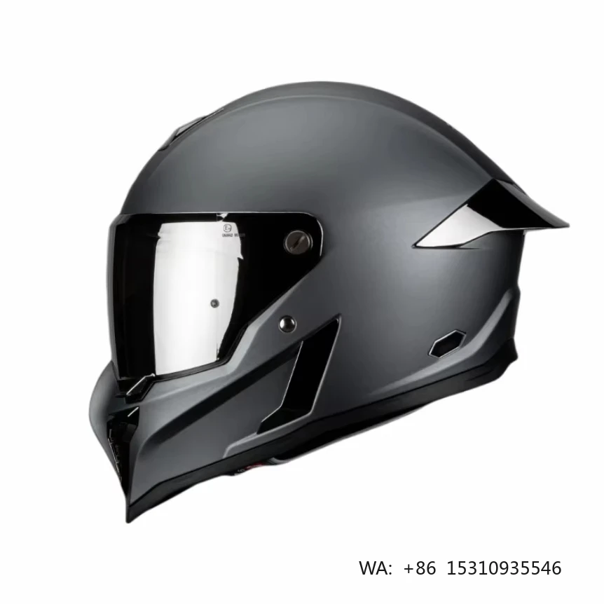 

New DOT-Certified Retro Full-Face Motorcycle Motocross Helmet with Dual Visor Quick Release Closure Made From ABS Material