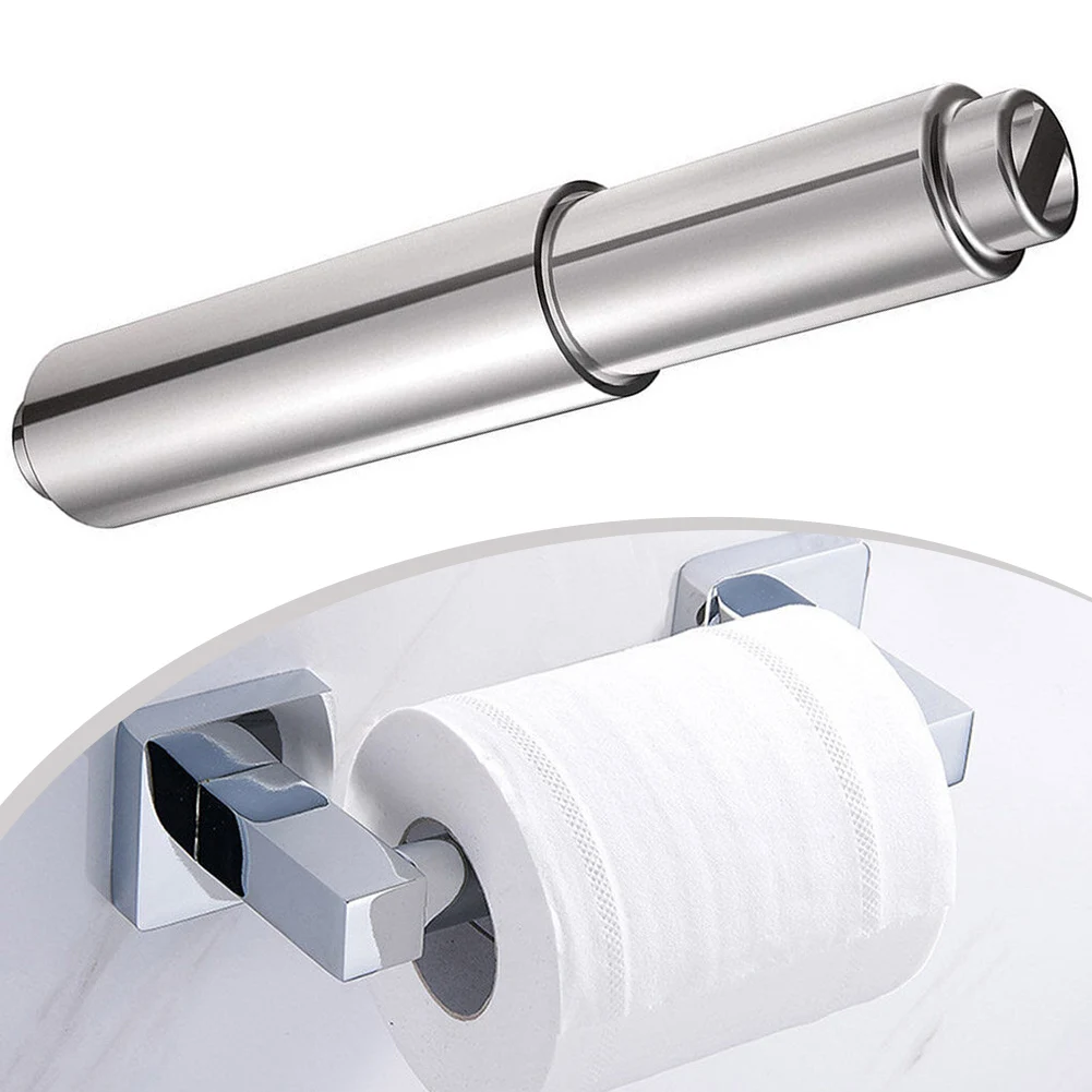 Toilet Wall Mounted Toilet Roll Holder Bar Tissue Paper Stand Bathroom Storage Toilet Paper Towel Telescopic Roll Paper Holders