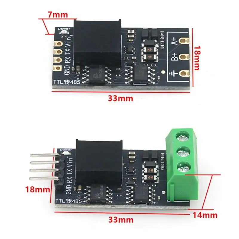 Lsolated TTL To RS485 Converter Module 3.3V/5V Auto Direction Switching High-Speed 2Mbps For UART Serial Communication