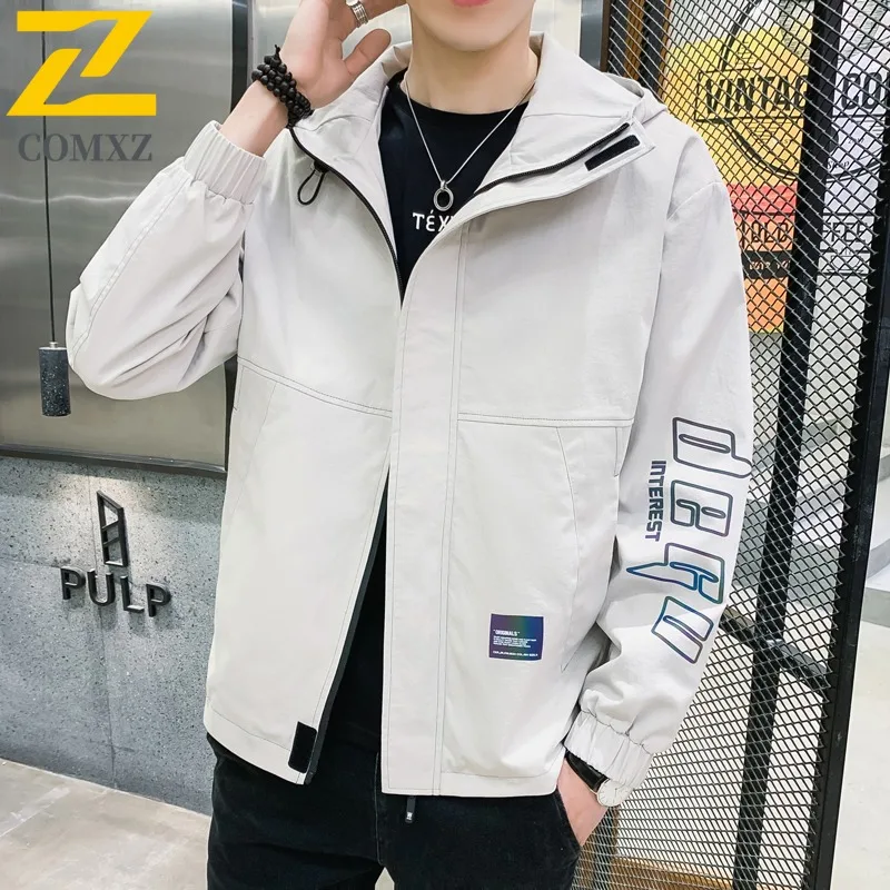 

COMXZ 2025 Men Coat Spring Autumn Korean Trendy Casual Autumn Japanese Hong Kong Baseball Jacket Clothes Shirt Jacket Mens Wear