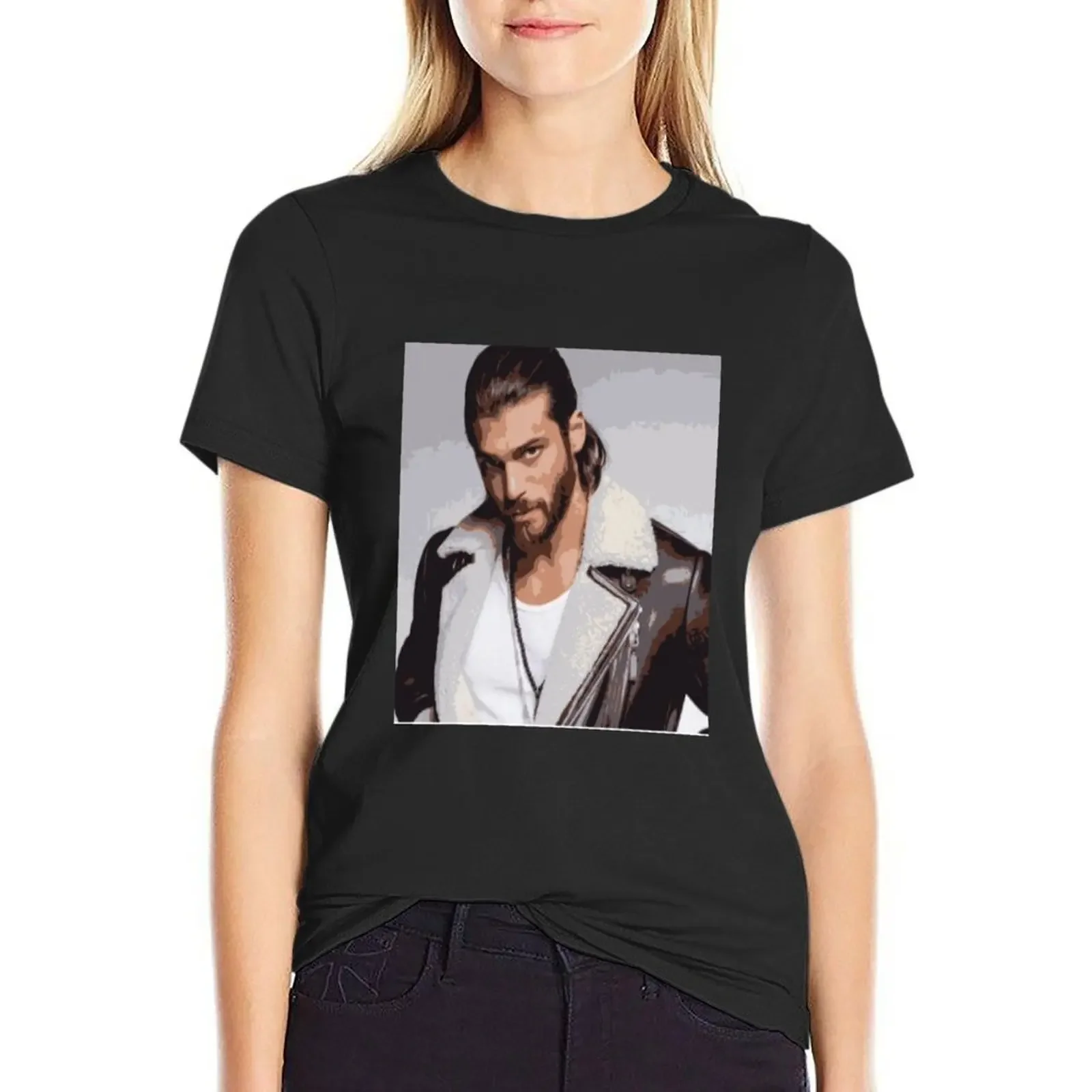 

CAN YAMAN T-Shirt tees cute clothes summer top black t-shirts for Women