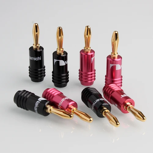Imagen 2 del producto Adaptador de conector Banana para altavoz, conector de cable de 4mm, conector Banana chapado en oro de 24K para Audio Musical HiFi, 10/20 piezas