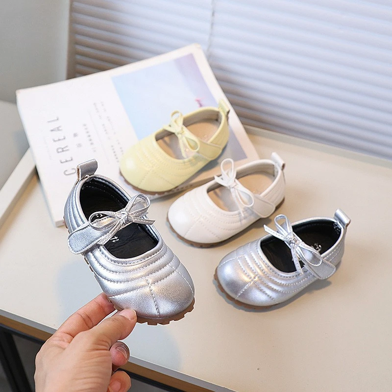 

Simple New Girls Flat Shoes Spring Autumn 2025 Kids Fashion Causal Leather Shoes School Versatile Soft Children Mary Jane Shoes