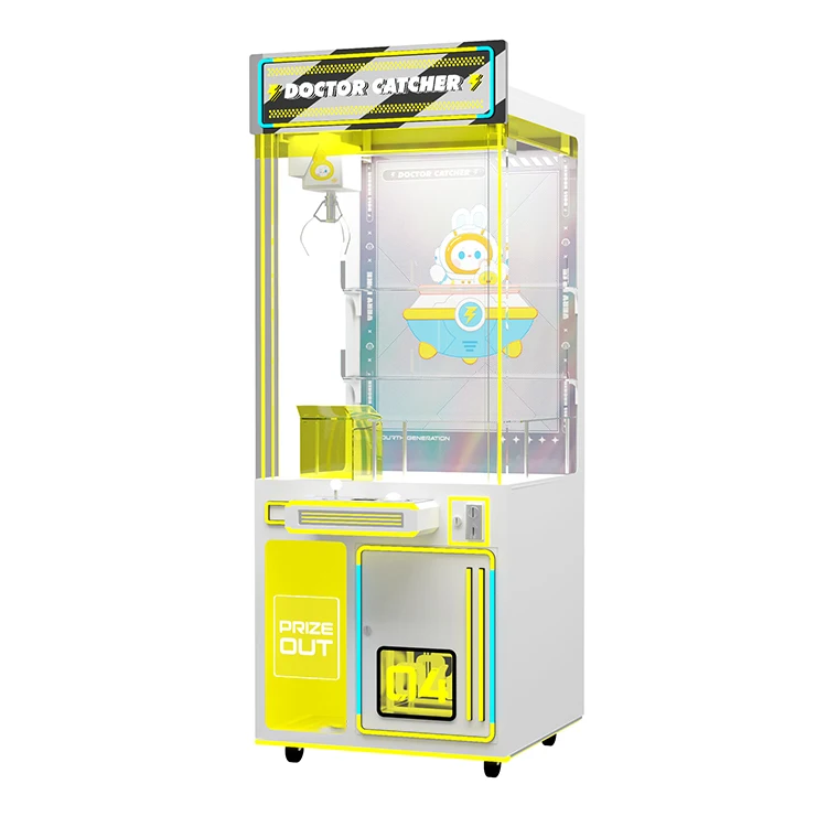 New Fashion Design Doll Claw Machine RGB Ambient Light Gift Prize Machine Claw Crane Arcade Gaming Equipment with Bill Acceptors
