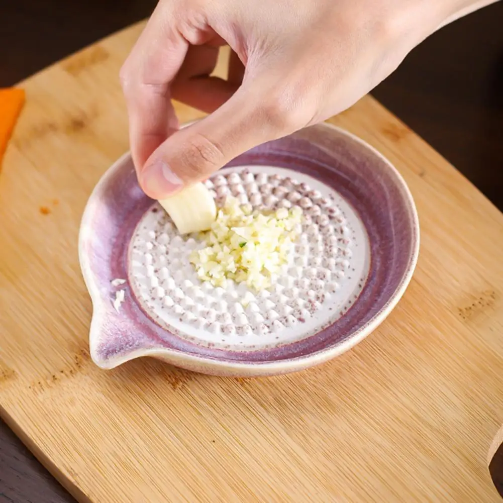 

Ceramic Grater Ginger Plate Multi-Function Garlic Masher & Fruit Bowl Rust-Proof Kitchen Plate for Puree Paste Home Decor