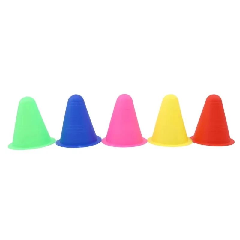 

10 Pieces Portable Road Cones for Skating Pile Durable Roadblocks Marking Training Obstacle Props for Football Training