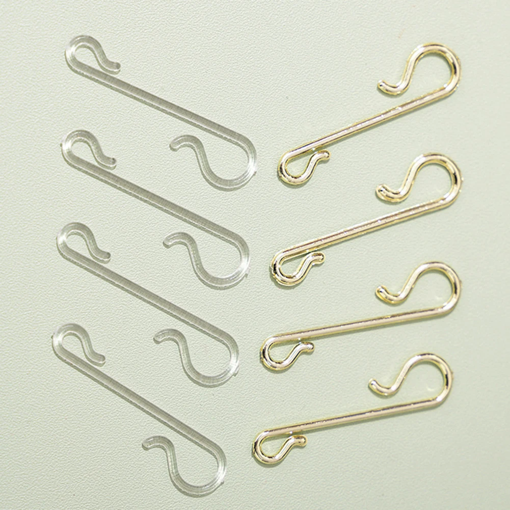 1.7 0.4 0.24in Christmas Ornament Hooks 50 Pack Christmas Hooks Acrylic Hooks For Floral Design Christmas Tree Decorating