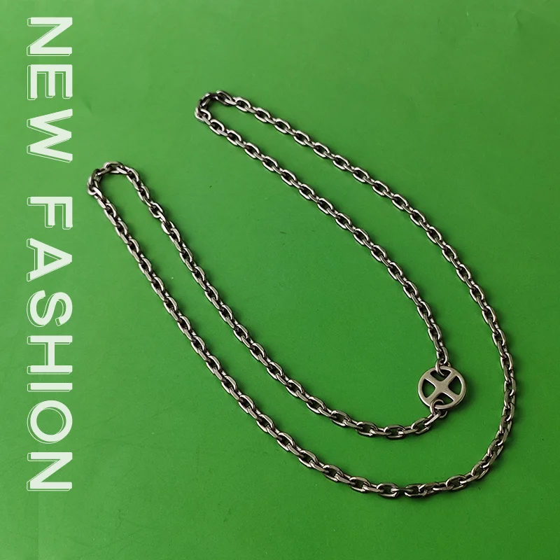 

Титановое ожерелье овальной формы диаметром 4,0 мм | Многоугольные матовые грани | Перо-Свет | Промышленный винтажный стиль | Унисекс | Модный подарок