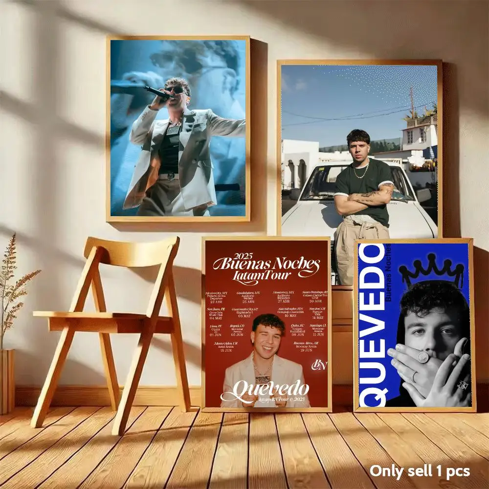 Album Buenas Noches Q-Quevedo Poster Home Living Bed Room Bar Hallway Sticky Wall Art Printing Aesthetic Decor