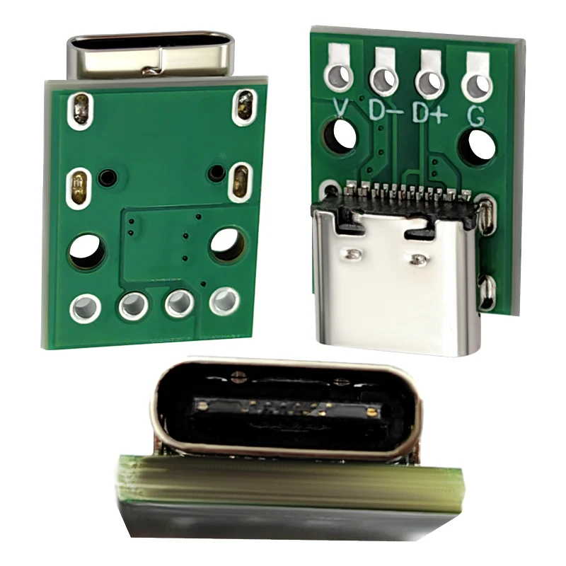 1/5Pcs USB 3.1 Type C Connector 16 Pin Test PCB Board Adapter 16P Connector Socket For Data Line Wire Cable Transfer