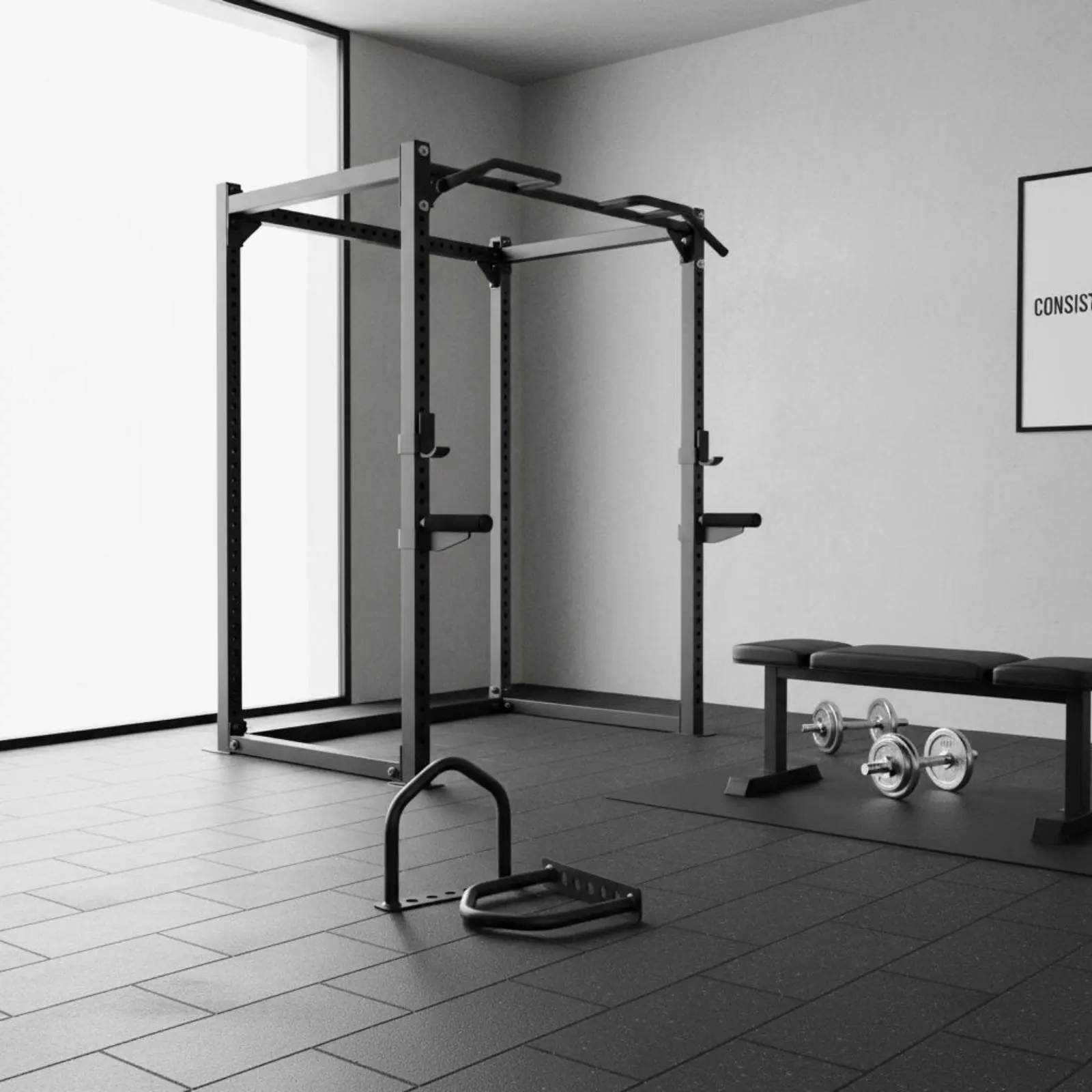 Double Curved Pull up Handle Long-Lasting Steel Twofold Bend Chin-up Bar Grip Neutral Grip Pull up Handles High Weight Capacity