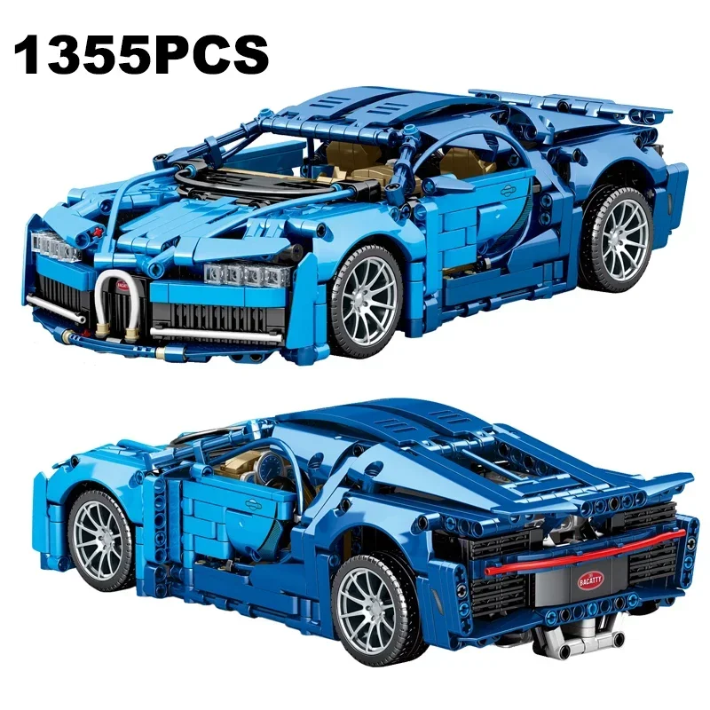 Technical Bugatti Building Blocks Lamborghini Hypercar Racing Car Model Assemble Vehicle Bricks Toys For Boys Children Gifts