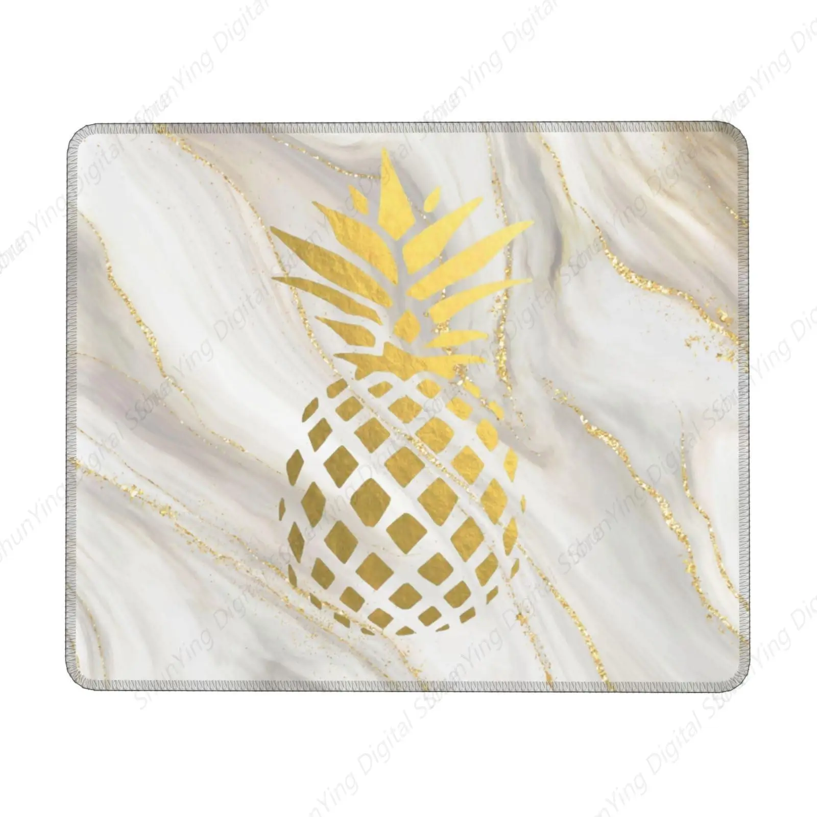 

Mouse Pad White Pineapple Marble Mouse Pad Anti Slip Rubber Square Mouse Pad Suitable For Computer Office Use 18*22cm