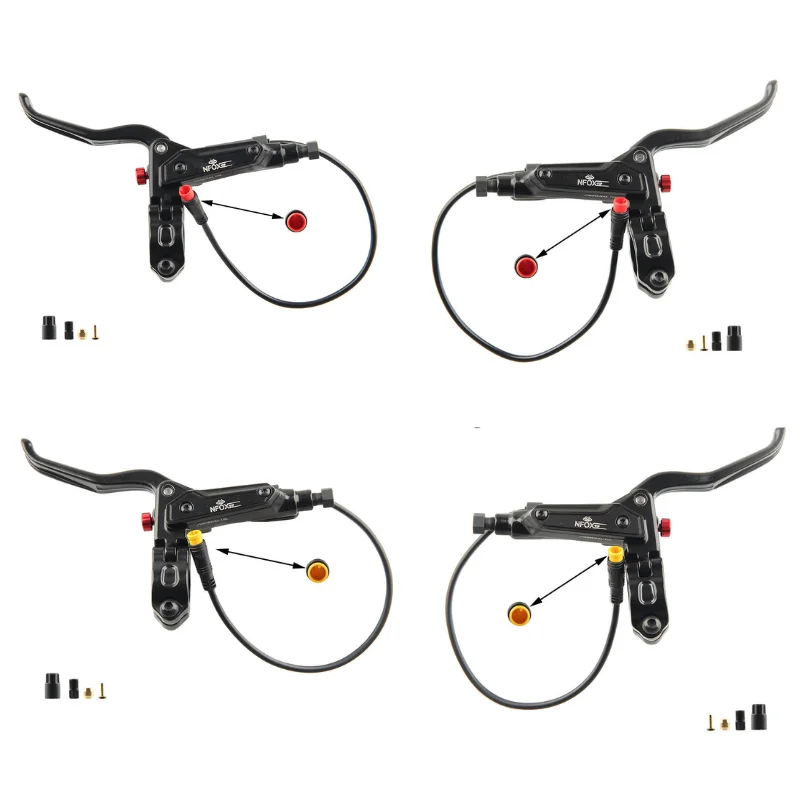 NFOX GT267 Mountain Bike Hydraulic Brake Power Off Brake Handle 2/3 Pin E-Bike Oil Brake Lever Bafang Hall E Bike Accessories