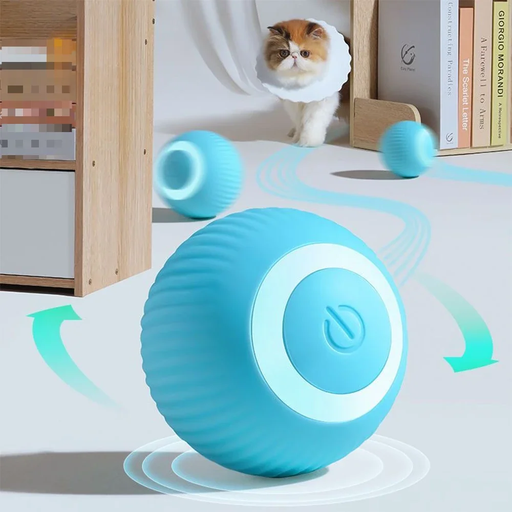 Catdog Electric Ball Toys Automatic RollingSmart Dog Toys Interactive for Cats Training Kitten Puppy IndoorPlay USB Charging