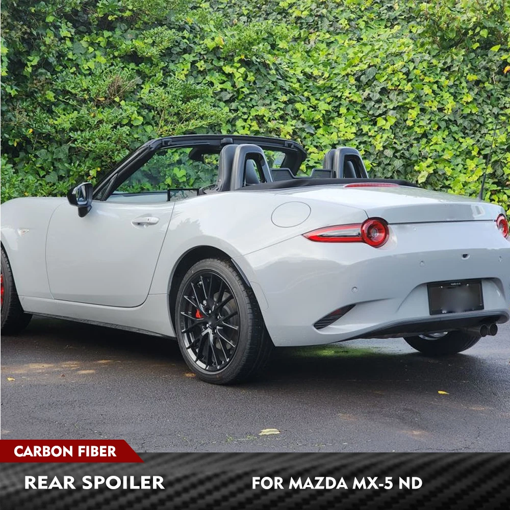 For Mazda MX5 ND 2016-2025 Car Rear Trunk Duckbill Racing Spoiler Lip Body Kit Carbon Fiber Car Rear Trunk Spoiler Boot Lip Wing