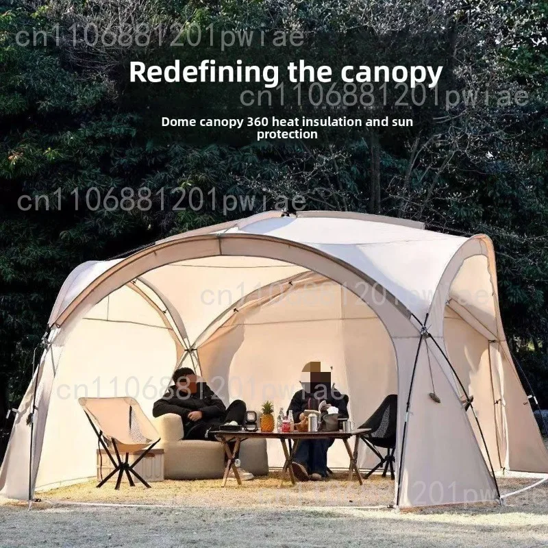 Camping Folding Dome Canopy Tent Lightweight Foldable Sun Shelter Dome Tent For Travel Beach Hiking, 420x420x230 cm