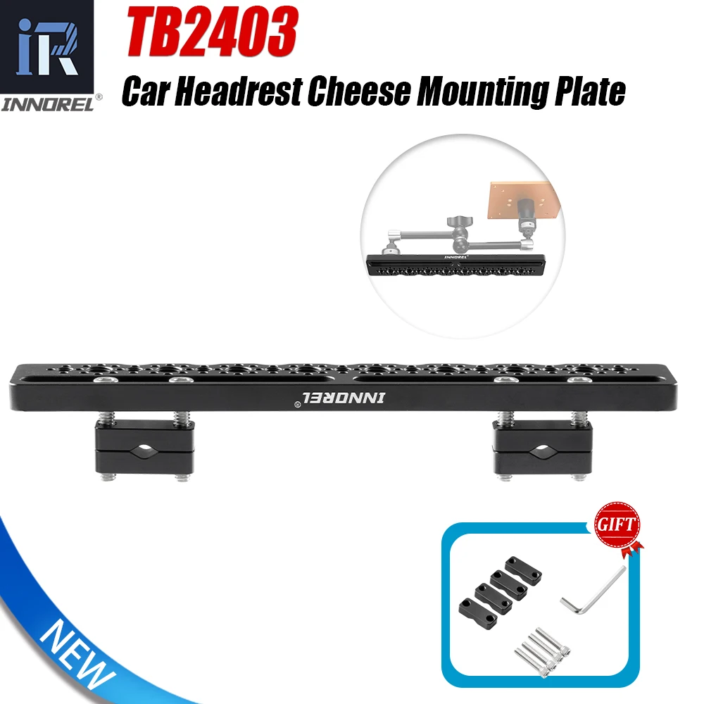 INNOREL TB2403 Car Headrest Cheese Camera Clamp 1/4