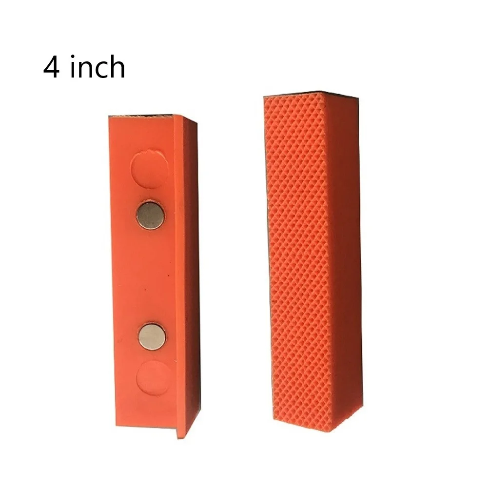 Almohadillas de mandíbula de banco de 4/6 pulgadas, tira de protección de tornillo magnético para sujetar madera, abrazadera de molino de Metal, accesorios de prensa de taladro, 2 uds.