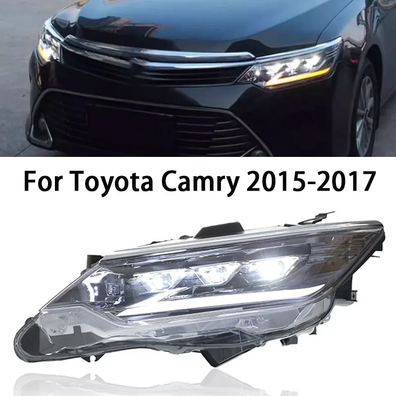 

Автомобильные фары для Toyota Camry 2015-2017, передняя фотовспышка DRL, улучшенная деталь, динамический объектив HID, автомобильные аксессуары