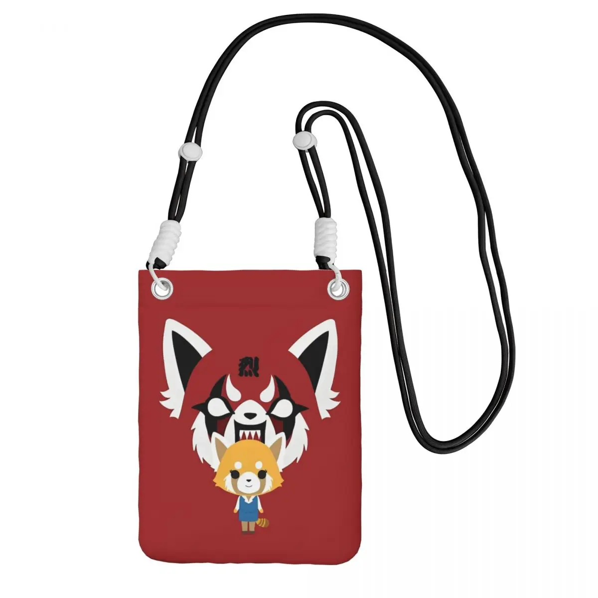 

Пользовательская агрессивная сумка для мобильного телефона Retsuko, дорожная, пешая, для мужчин и женщин, анимационный маленький кошелек через плечо, кошелек для смартфона с ремешком