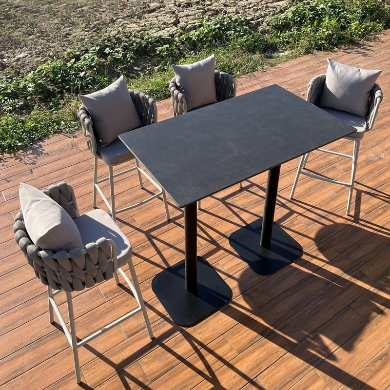

Outdoor Rope Bar Chair Courtyard Outdoor Restaurant Bar Villa B & B Outdoor High Stool Cafe Bar Chair