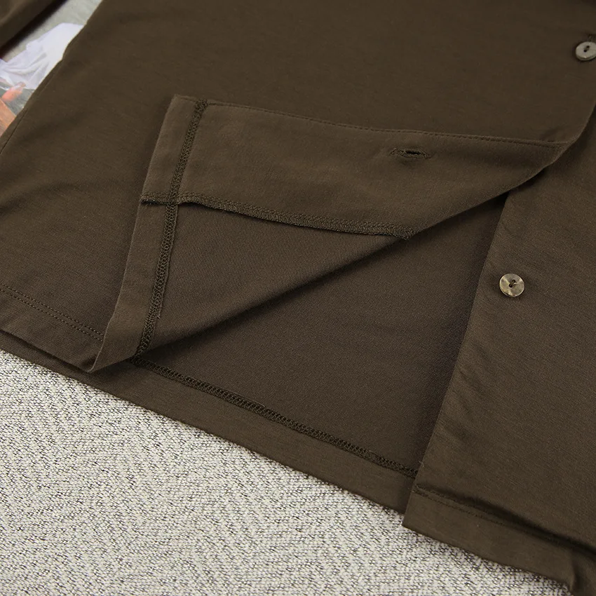 Autumn Brown 2026 Modal Pajama Set | Soft Long-Sleeve Cardigan & Trousers | Comfortable Women's Loungewear & Sleepwear (2-Piece)