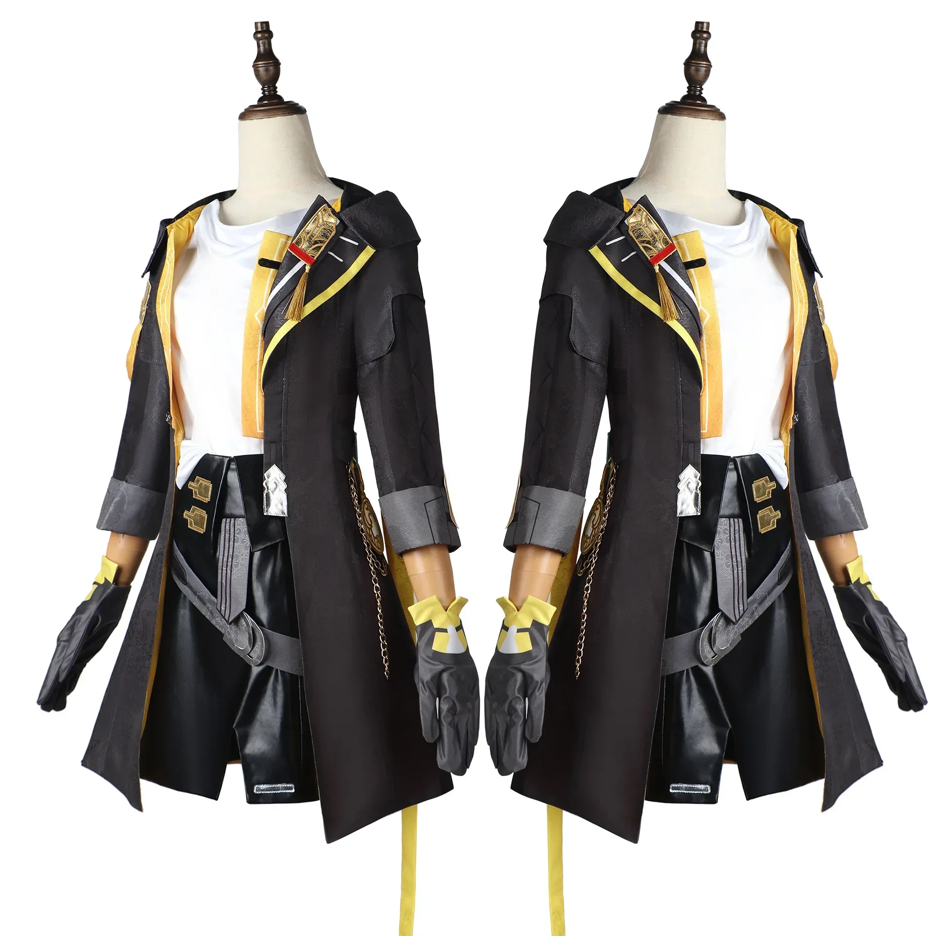 Anime Game Honkai Star Rail Trailblazer Stelle Caelus Cosplay Costume pour hommes et femmes, ensemble de perruques, tenue de pantalon masculin, tenue de robe de paupières