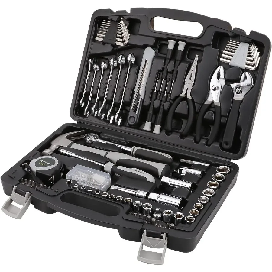 

131Piece General Household Hand Tool Set for Home Repair and DIY Projects: Comprehensive Toolkit with Durable Tools for Everyda