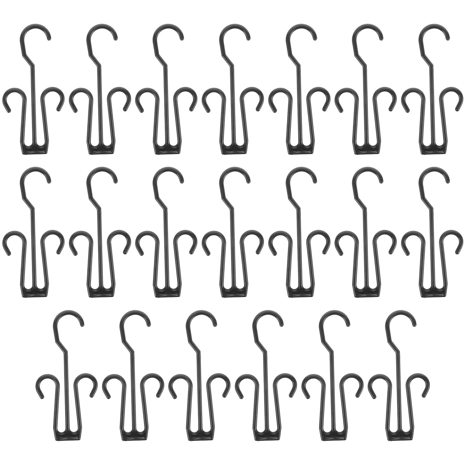 

20pcs Shoe Hooks Wall Mounted Plastic Rack Simple Bright Suitable Hanging Drying Shoes Travel Portable Storage