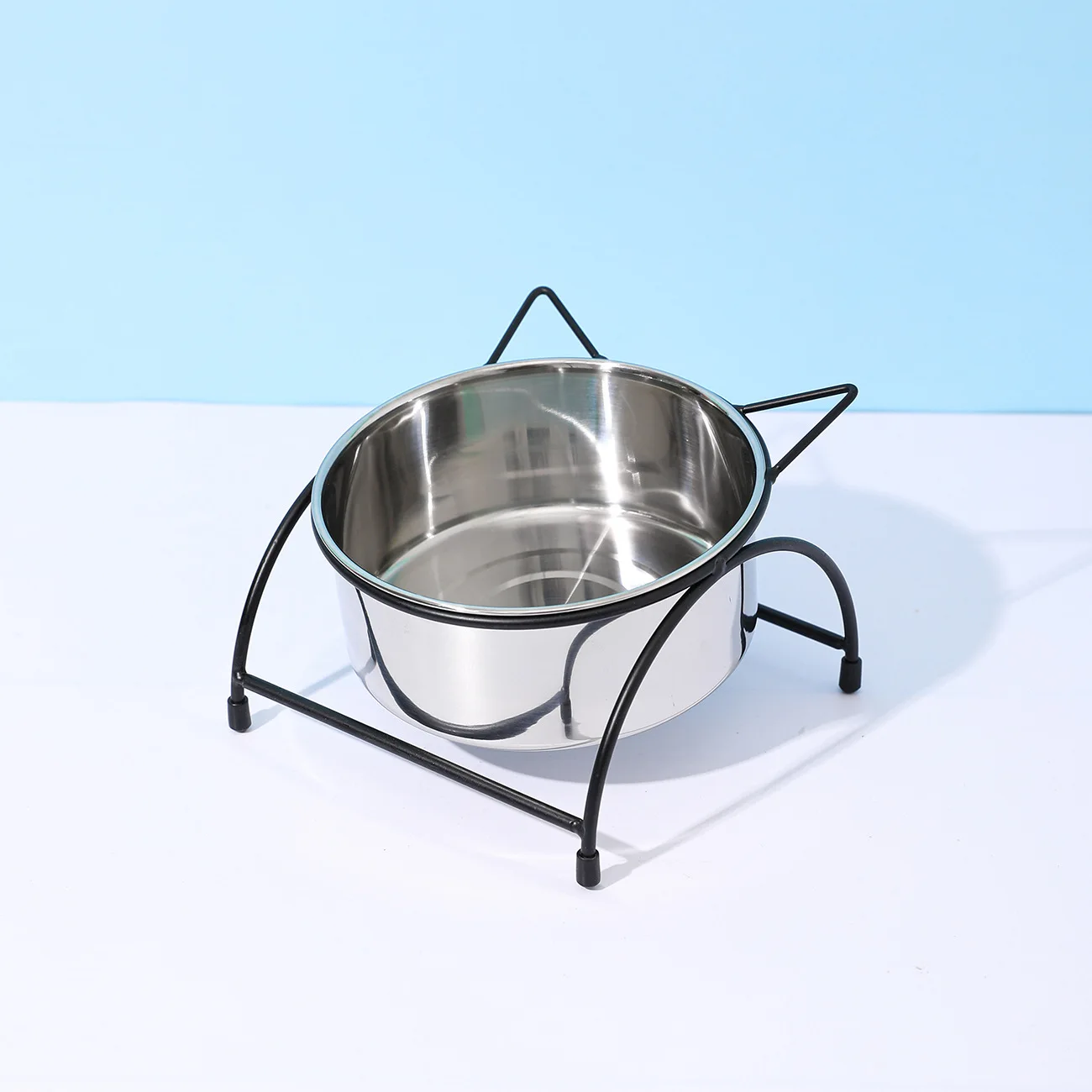 Pet Cat Bowl Stainless Steel Feeder Water Bowls Dog Cat Food Bowl with Stand Double Dish Bowls for Cats Dogs Pet Supplies